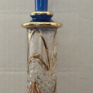 Large Blue  Scroll Bottle with 4 oz Anointing Oil