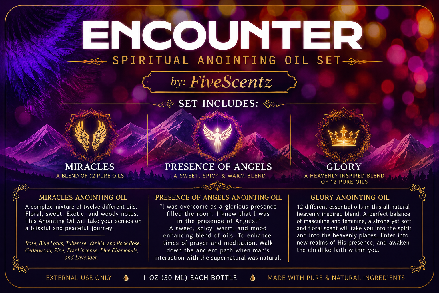 Encounter Spiritual Anointing Oil Set 1 oz - Copy